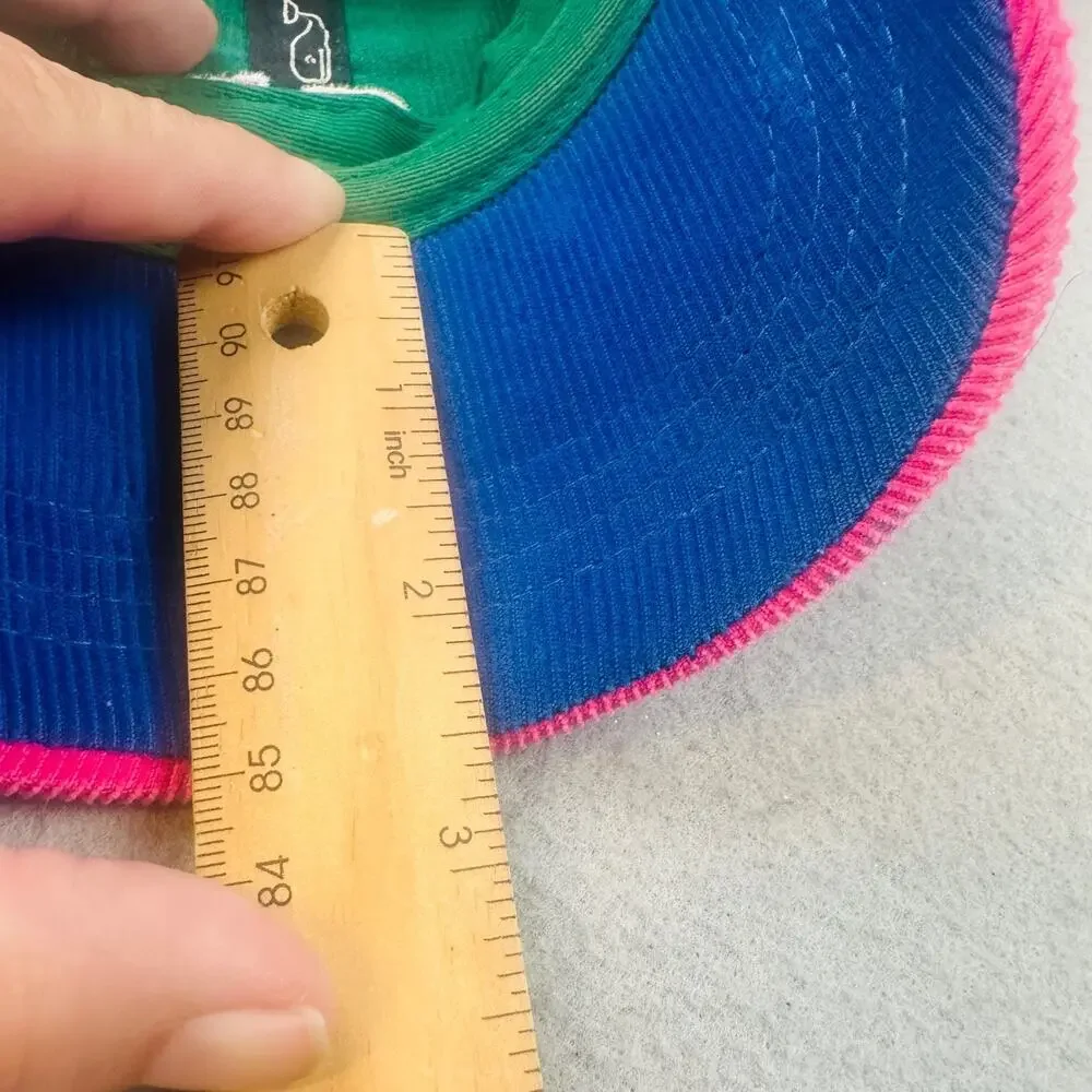 Vineyard Vines Youth Colorblock Corduroy Whale Logo Hat Strapback Cap OSFA